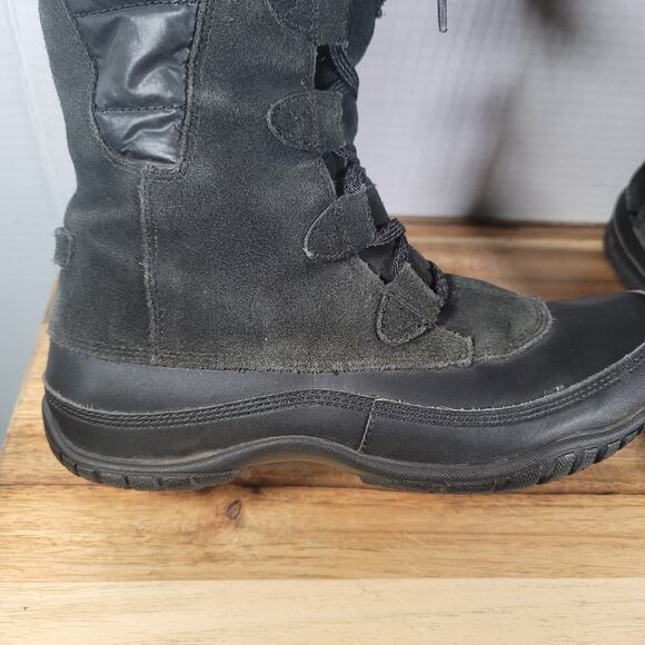 THE NORTH FACE Womens Nuptse Purna Black PrimaLoft Snow Boots Size 7 Faux Fur - Picture 5 of 16